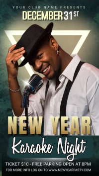 New Year Karaoke Night story เรื่องราวบน Instagram template