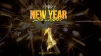 New year lets celebrate firework count down Twitter Post template