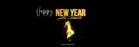 New year lets celebrate firework linked baner LinkedIn Banner template