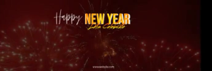 New year lets celebrate firework linked baner Transparent na LinkedIn template