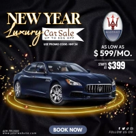 New Year Luxury Car Ads Instagram Post template