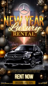 New Year Luxury Rental Car Instagram Story template