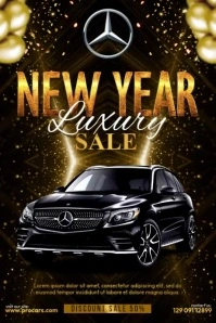 New Year Luxury Sale Poster template