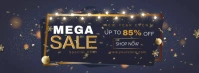 New year mega sale Facebook cover ad template