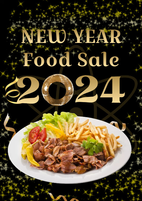 New Year Menu Ads A4 template