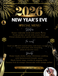 New Year Menu Flyer (US Letter) template