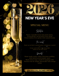 New Year Menu Flyer (US Letter) template