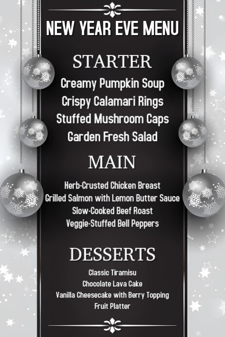 New Year Menu Design Template | PosterMyWall