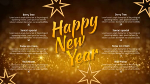 New year menu Ekran reklamowy (16:9) template