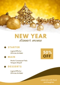New Year Menu A1 template