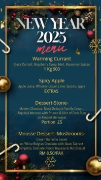 new Year menu История на Instagram template