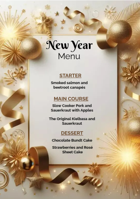New year menu Template | PosterMyWall