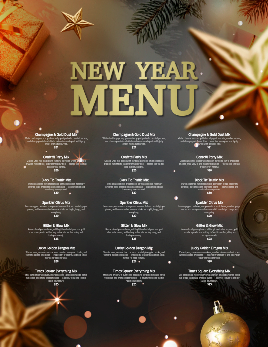 New year menu Iflaya (Incwadi ye-US) template