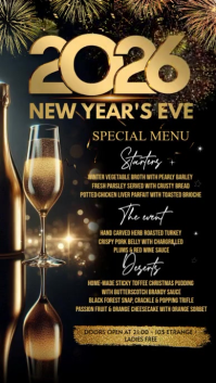 New Year Menu Digital Display 数字显示屏 (9:16) template