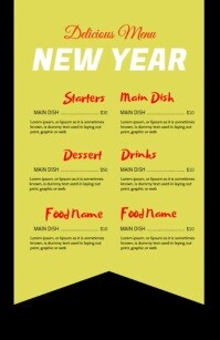 New Year Menu food menu Template | PosterMyWall