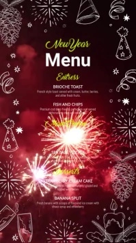 New Year Menu food menu WhatsApp Status template