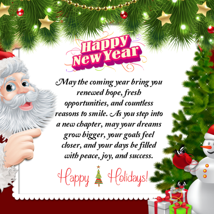 New Year Message Ad Instagram Post template