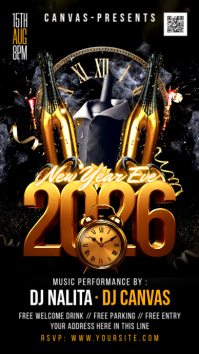 New year night party Historia de Instagram template