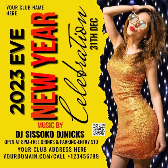 New year party (2) Post Instagram template