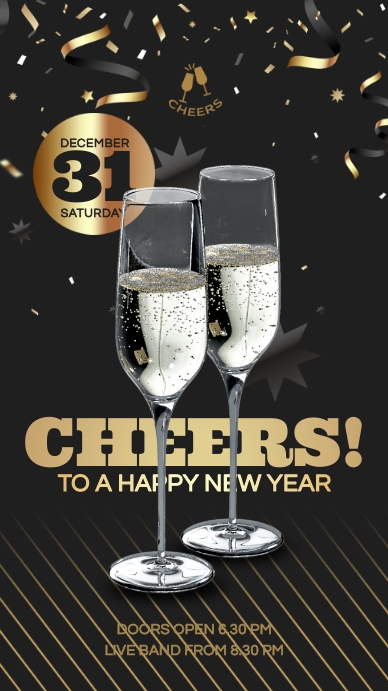 New Year Party Ads Instagram Story template