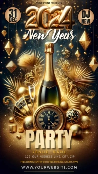 NEW YEAR PARTY BASH Instagram Story template