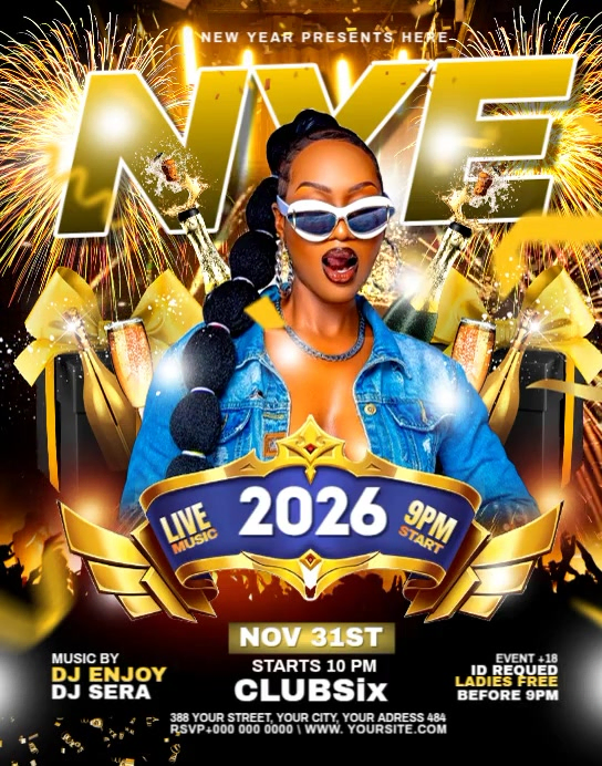NEW YEAR PARTY Poster/Wallboard template