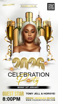 New year party Цифровой дисплей (9 : 16) template