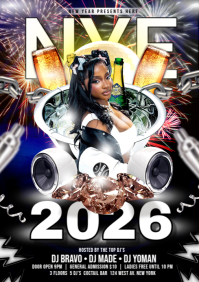 NEW YEAR PARTY A3 template