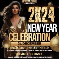 NEW YEAR party Square (1:1) template