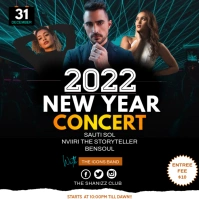 New year party Square (1:1) template