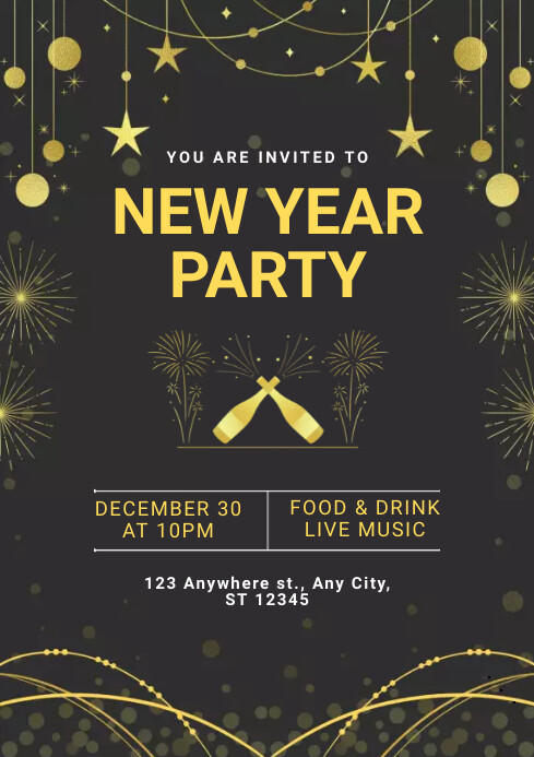New Year Party Template PosterMyWall