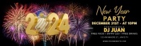 New Year Party Encabezado de Twitter template