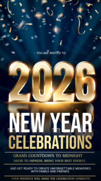 New year party Instagram Story template