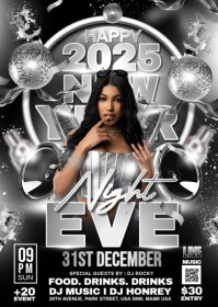 NEW YEAR PARTY A6 template