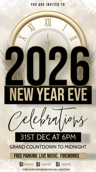 New Year Eve Celebration 2025 Template | PosterMyWall