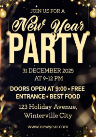 New Year Party A4 template
