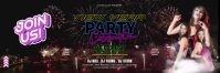 New Year Party En-tête Twitter template