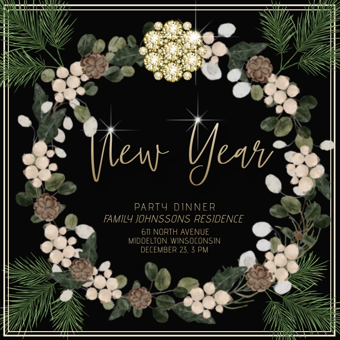 new-year-party-dinner-2-template-postermywall