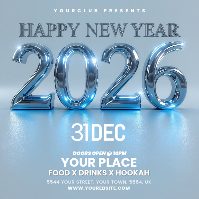 Plantilla de New year party flyer 2026 | PosterMyWall