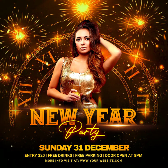 new year party flyer Template PosterMyWall