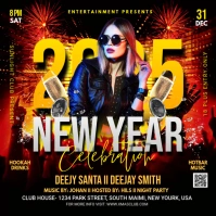 New year party flyer Instagram Post template