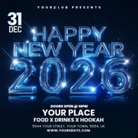 New year party flyer Wpis na Instagrama template