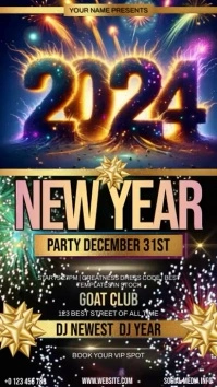 new year party instagram story Instagram-Story template