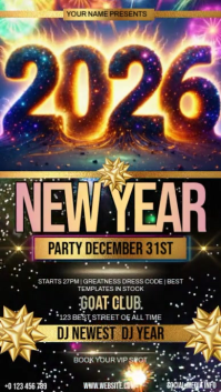 new year party instagram story template