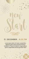 New Year Party Invitation Banner avvolgibile 3' × 6' template