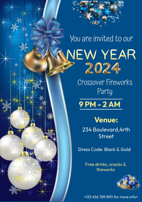 New year party invitation Template PosterMyWall New year party invitation Template PosterMyWall