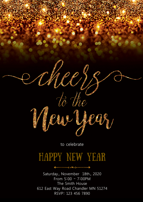 New Year party invitation Template PosterMyWall New Year party invitation Template PosterMyWall