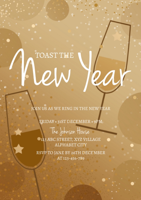 New Year Party Invitation Template PosterMyWall New Year Party Invitation Template PosterMyWall