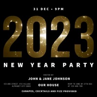 New Year Party Invitation Instagram Post template