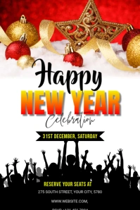 New Year Party Pinterest Graphic template